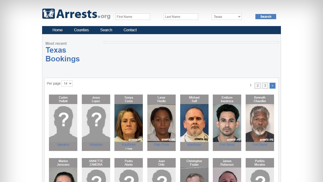 Texas Arrests and Inmate Search